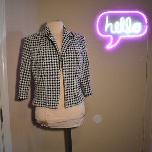 Kate & ROSY- WICKER PRINT PATTERN BLACK AND WHITE JACKET/BLAZER